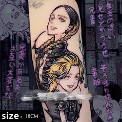 Luna Store  Anime Tokyo Revengers Temporary Tattoos Colorful Transfer Tattoo Body Art Arm Hand Waterproof Fake Tatoo Stickers