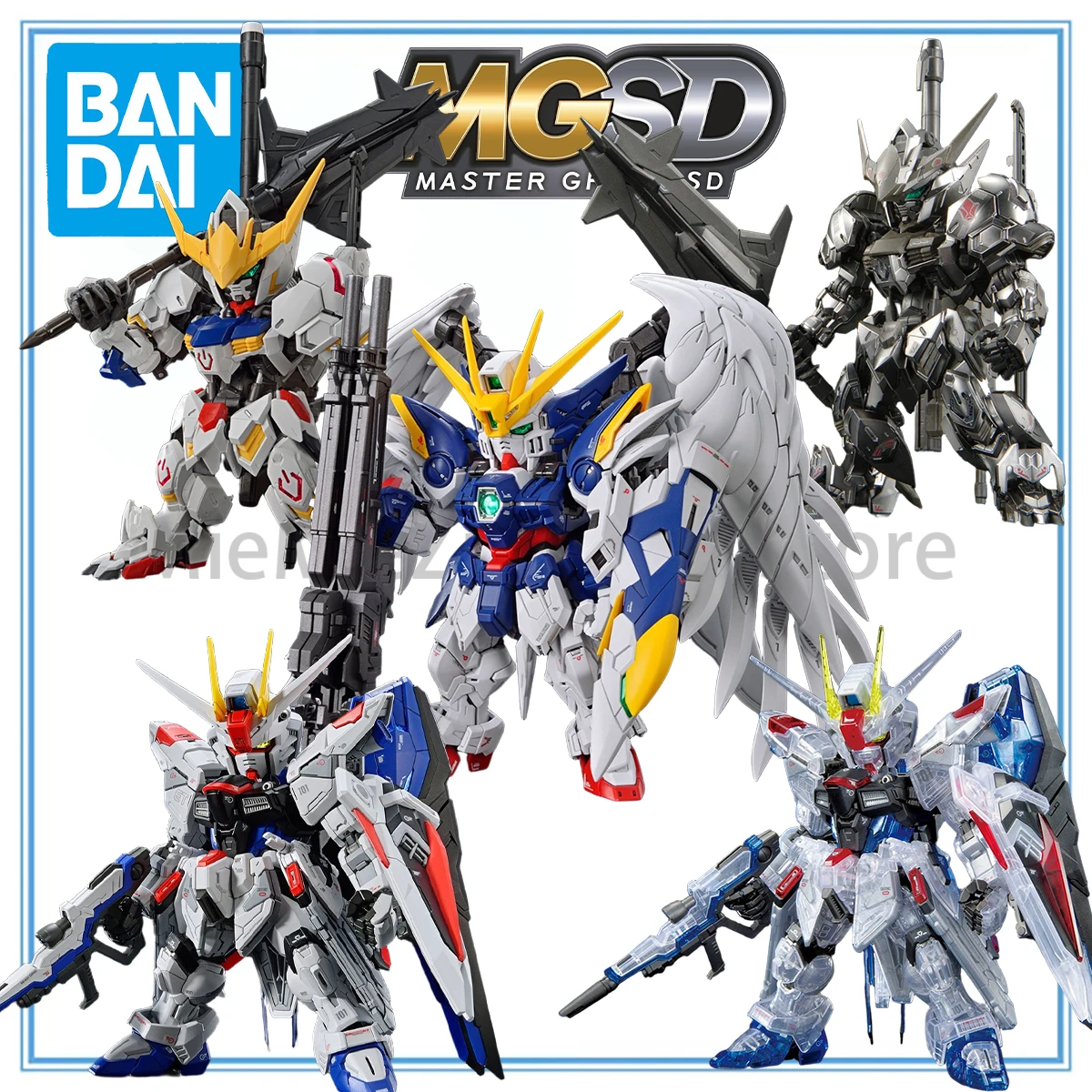 

В наличии оригинальные комплекты моделей Bandai MGSD Mobile Suit Gundam Freedom Barbatos Wing Zero Custom Limited Edition для Gundam Base
