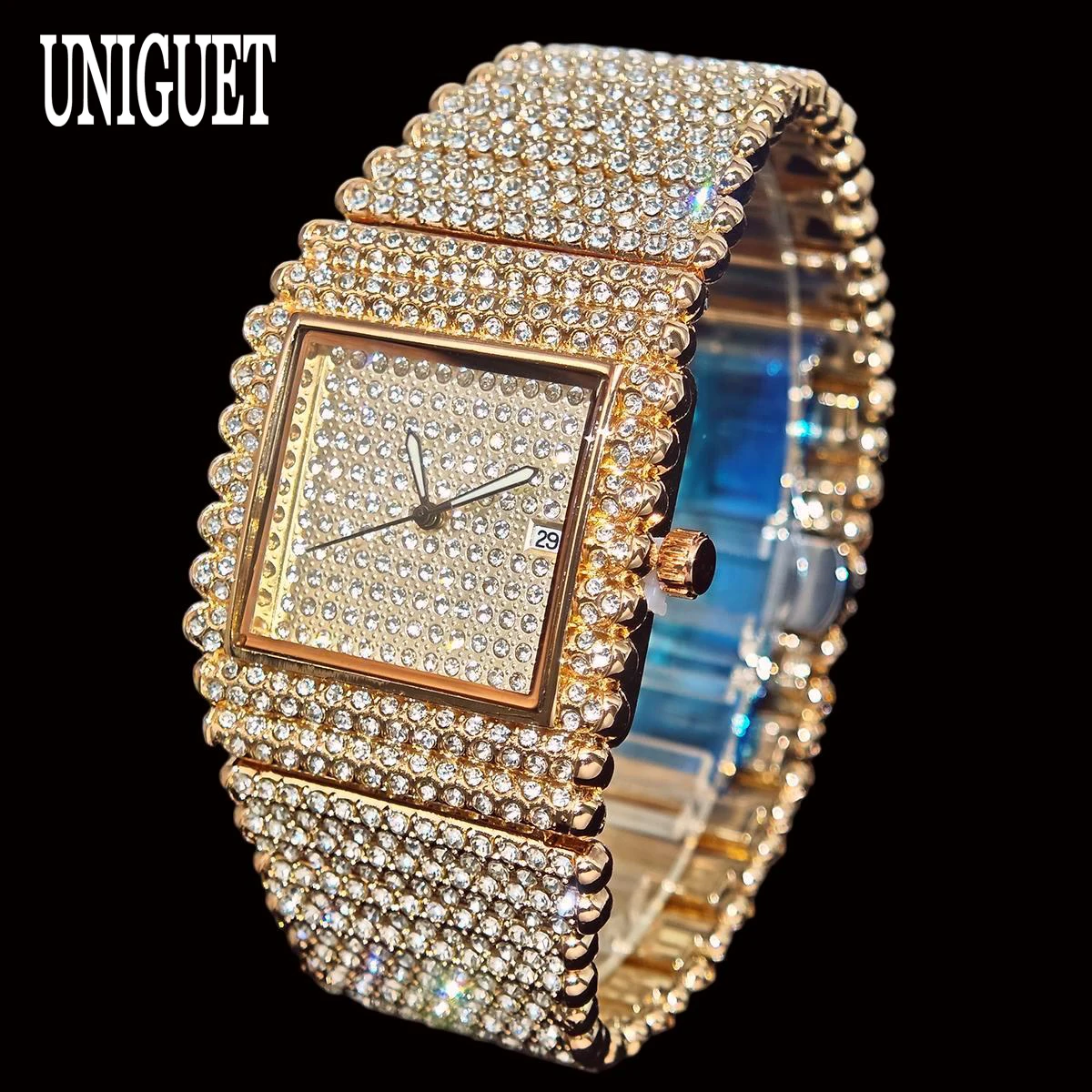 新しい-uniguet-クォーツ防水高級腕時計男性用ファッションヒップホップダイヤモンドがちりばめられた星空マン腕時計-2026-ベストセラー