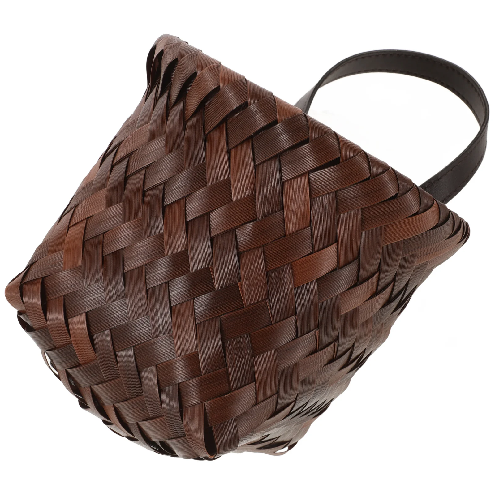 

Woven Wall Basket for Kitchen Storage Hanging Organizer for Fruits Vegetables Garlic Cans Seasoning Rustic Simple