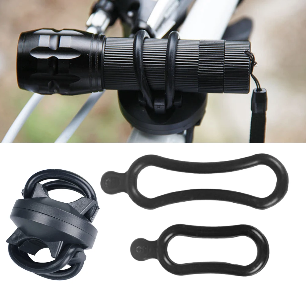 360° Degree Rotation Bicycle Light Clip Holder Handlebar Clip For LED Flashlight Mountain Bike Front Flash Torch Light Bracket