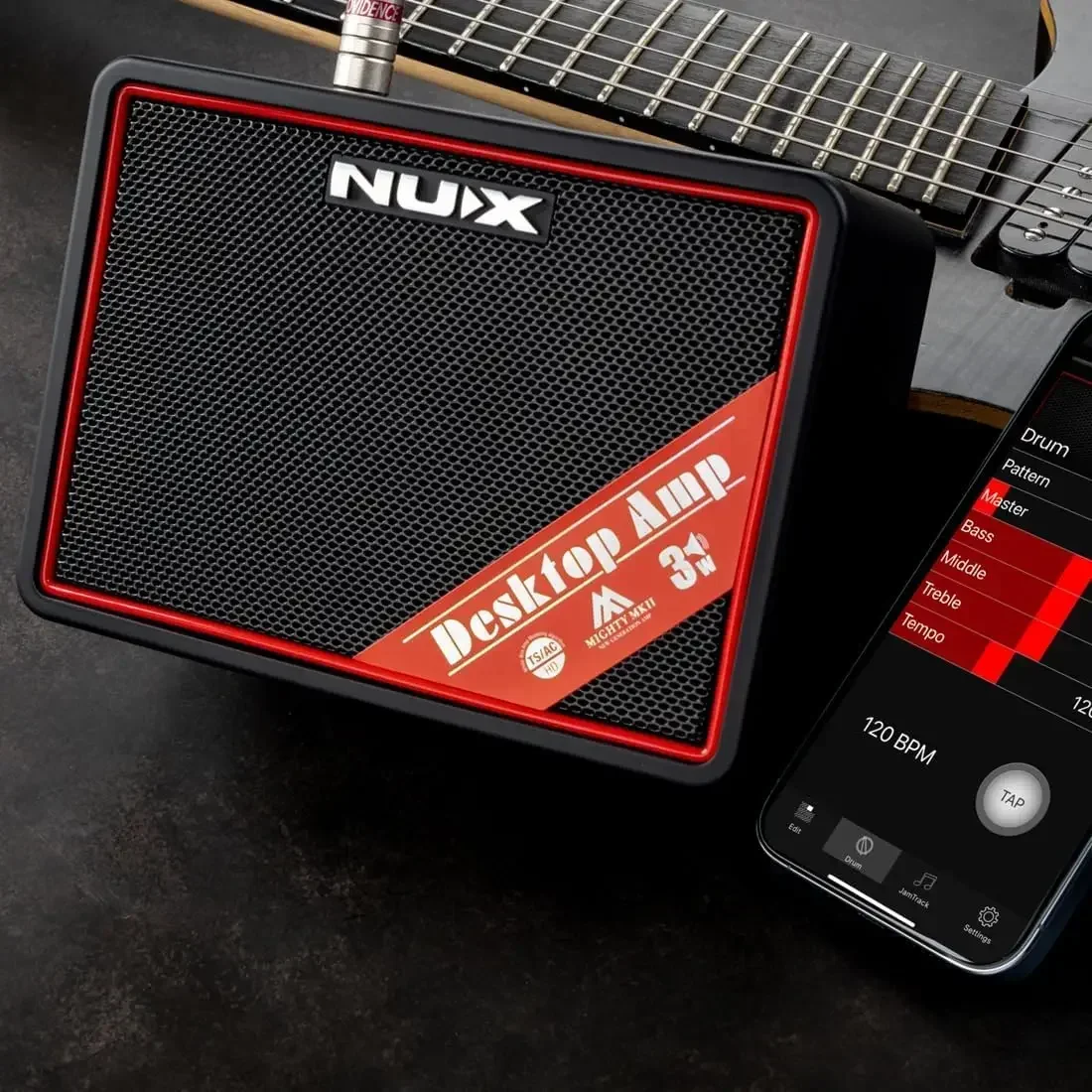 NUX Mighty Lite BT MKII amplifier for electric guitar 3W Desktop Guitar Amp with TSAC-HD Modeling  Bluetooth