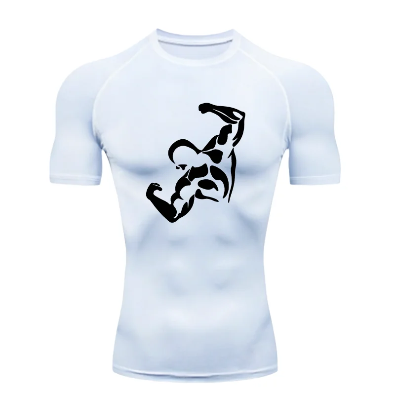 Lion Circuit Board Pattern 2026 Men's Sports T-shirt Training Fitness Compression Running T-shirt Athletic Tees Gym Workout