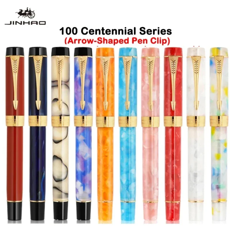 JINHAO 100 Centennial Resin Fountain Pen Arrow Shaped Pen Business Office School Writing Supplies Stationery PK 9019 9016 82