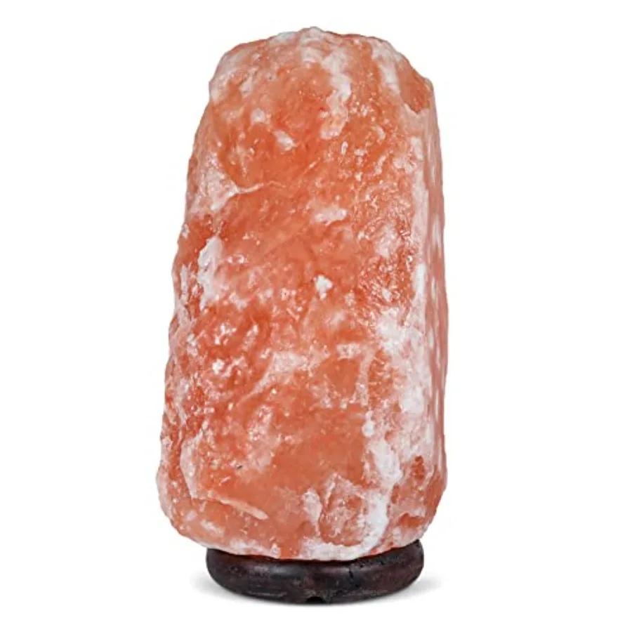 

Large Salt Lamp - Natural Pink Crystal with Wooden Base - Dimmer Cord and Bulb Included 25-30 LBS