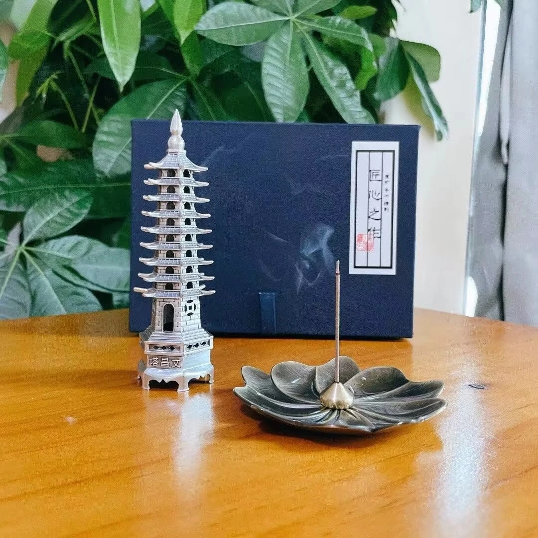 Silver tower ornament incense burner dual-purpose style ornament mold processing
