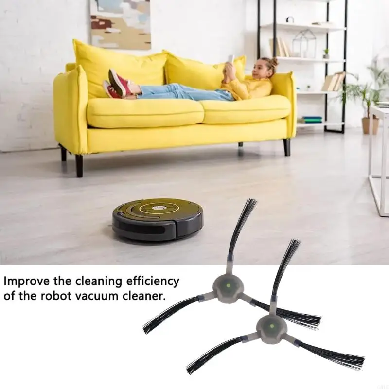 G8TC 4 Paar 3-gearmte Seitenbürsten für Lefant M210 M210S M210B M213 Vakuumreiniger Seitenpinsel Ersatzzubehör