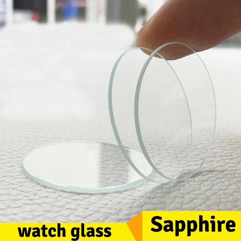 Thickness 1.5mm Flat Round Sapphire Watch Glass Crystal 24-38mm Smart Watch Replacement Lens Mirror Watch Repair Tool