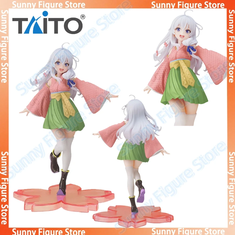 

In Stock TAITO Coreful Figure The Journey of Elaina Sakura Japanese Kimono Ver Desktop Cute Doll Anime FiguresToys Models PVC