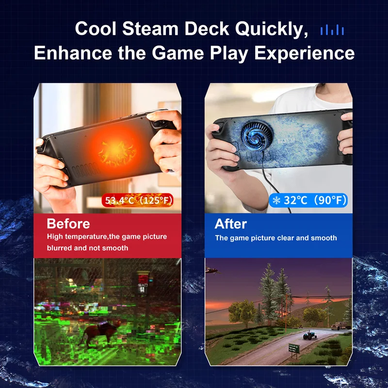 Do chłodzenia radiator z wentylatorem pokładu parowego z 7-łopatową chłodnicą przyciąganie magnetyczne do pokładu parowego akcesoria do gier obniżania temperatury