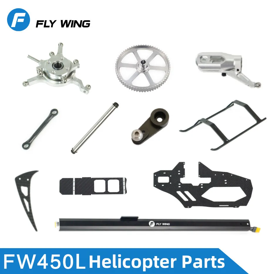 

FW450L RC Helicopter Spare parts Main gear Main Rotor Housing Control Arm Set Main shaft Feathering Shaft