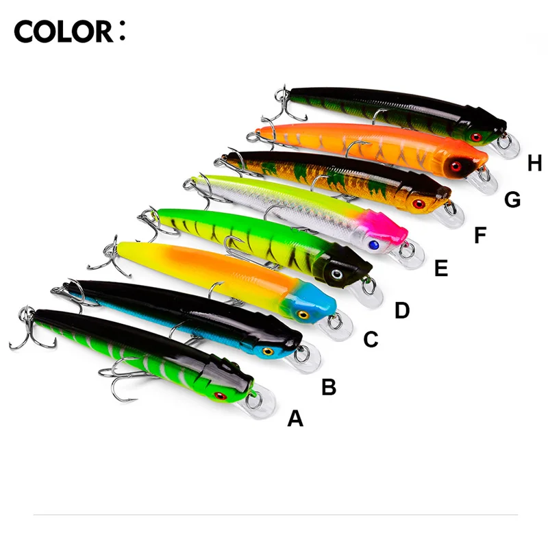 Minnow Fishing Lure Floating 9.5cm8g Wobblers Esfishing Freshwater Sea Bass Fishing Lure High Quality Hard Lure Hunthouse  고멕서스