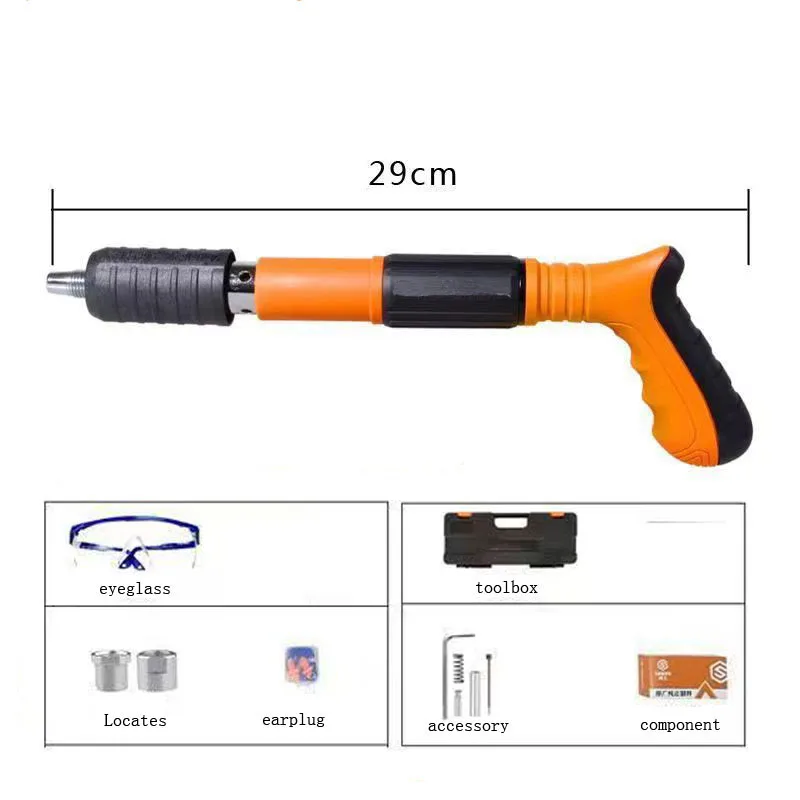 2023Nail Wall Fastening Tool for Cement Wall,Manual Steel Nails Gun Tool,Concrete Nail Gun,Mini Portable Nail Shooting Machine