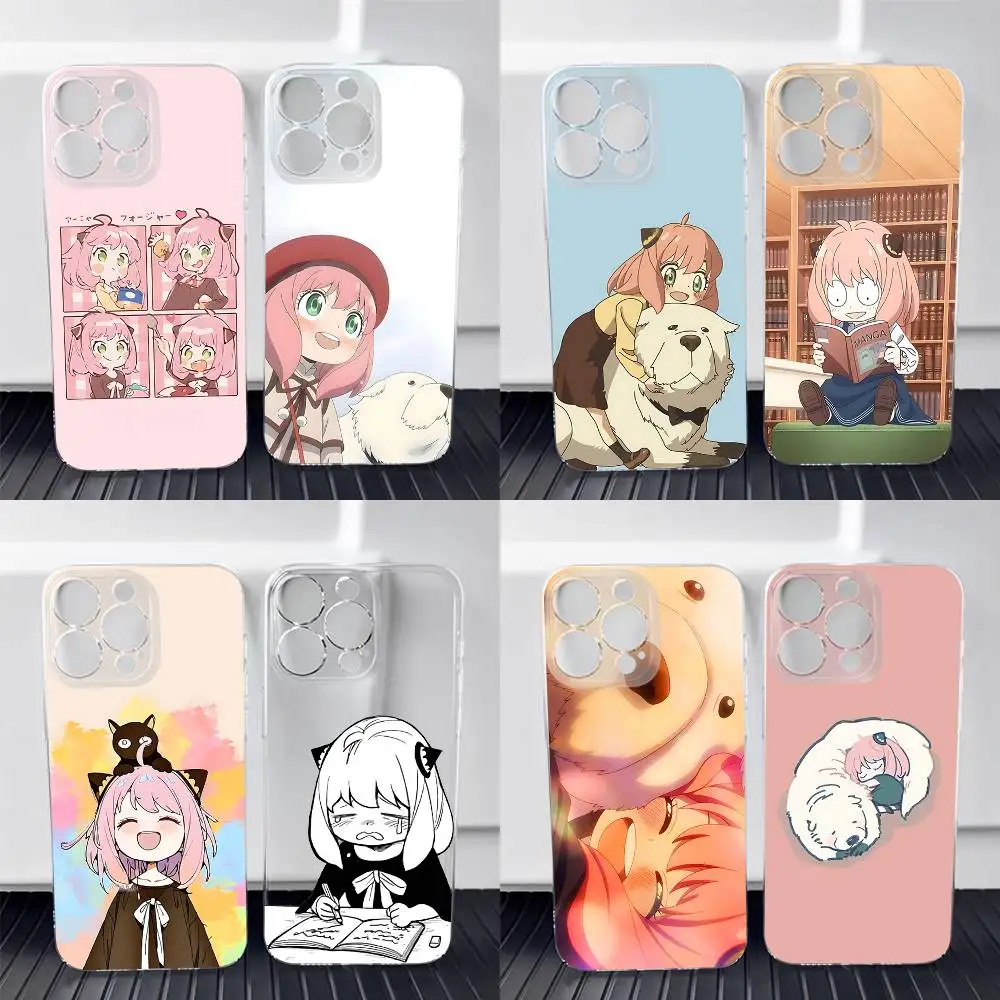 

A-Anya Cute Phone Case For iPhone 17,16,15,14,13,12,11 Pro,Max,Plus,X,XS,XR,SE4,E Mini Transparent Soft Cover