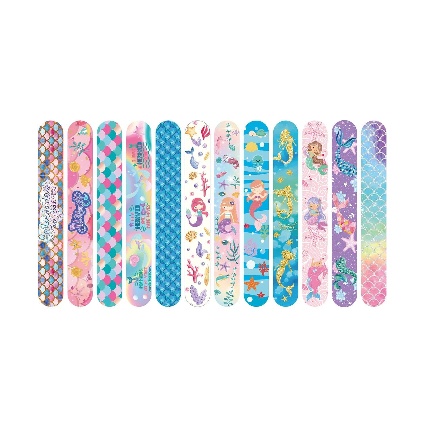 حورية البحر حفلة لصالح صفعة أساور الأميرة موضوع حفلة عيد ميلاد هدية جودي حقيبة الحشو أساور سيليكون عطلة الاطفال