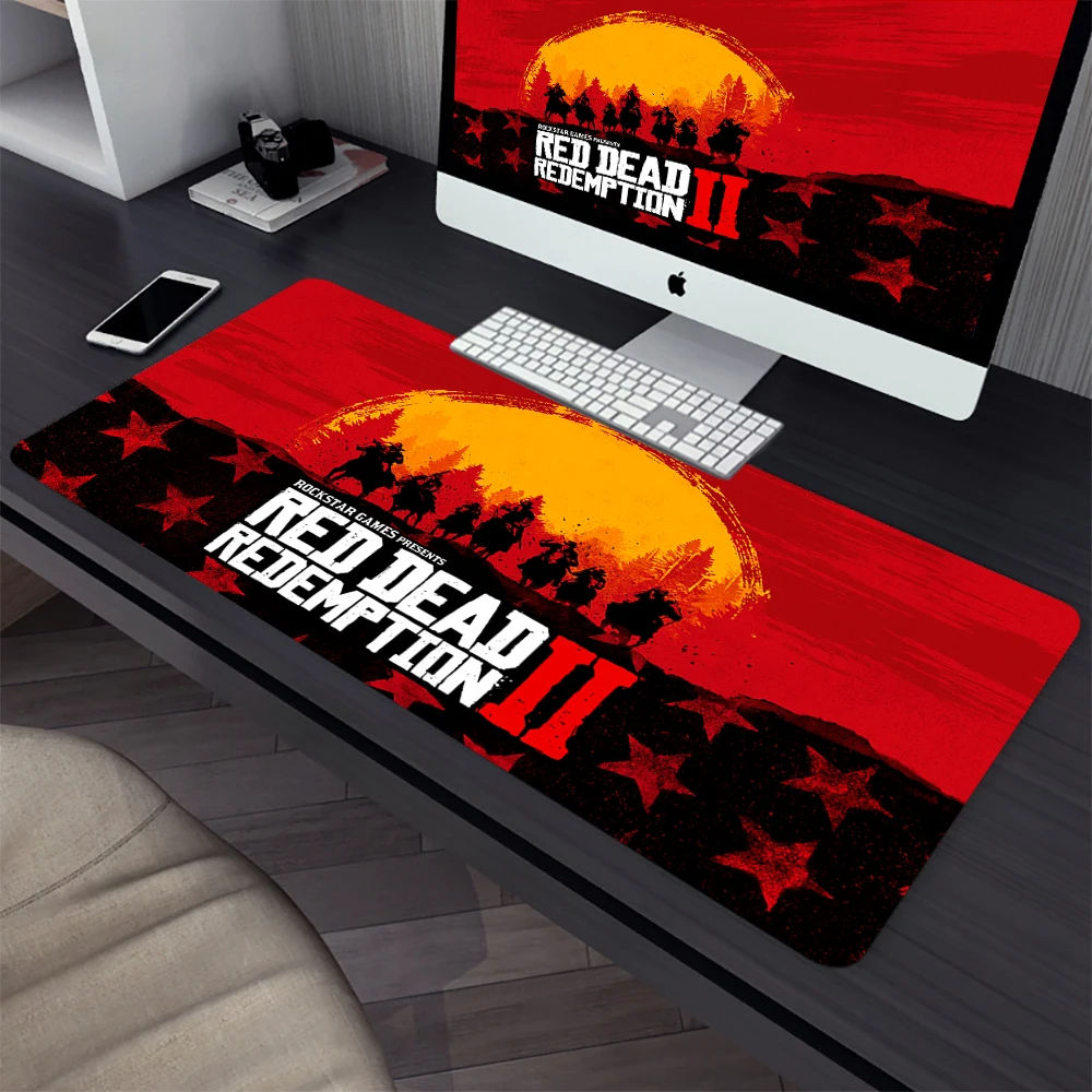 Red Dead Redemption Large Gaming Mouse Pad Computer Mousepad PC Gamer Laptop Mouse Mat Office Mausepad XXL Keyboard Mat Desk Pad