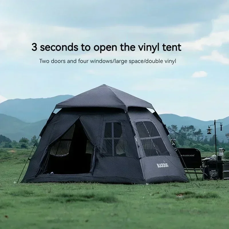 New Tent Waterproof Automatic One-touch Ultralight Portable Folding Beach Large Pyramid Travel Tents for Family Camping