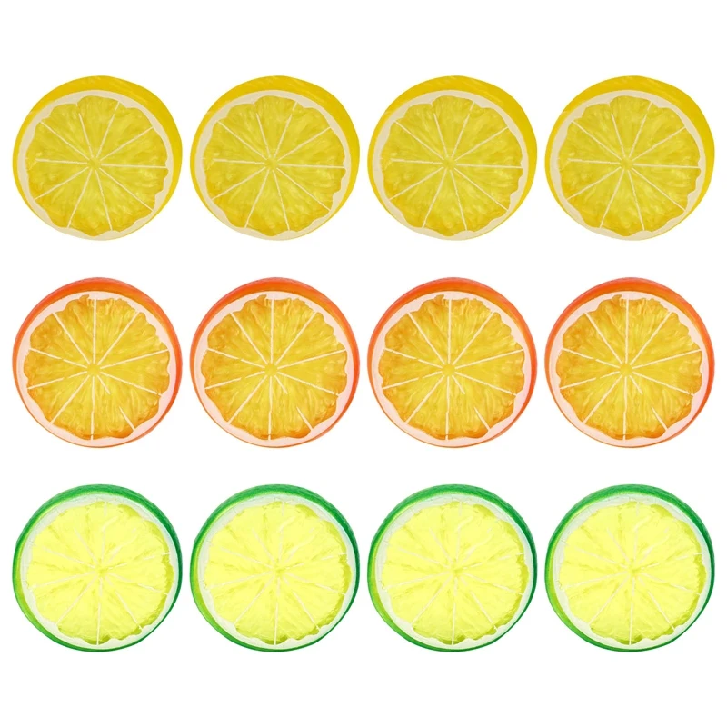 Artificial Lemon Slices, Artificial Fruit, Mini Lemon Slices, Plastic Fake Fruit Model, Party Wedding Decoration