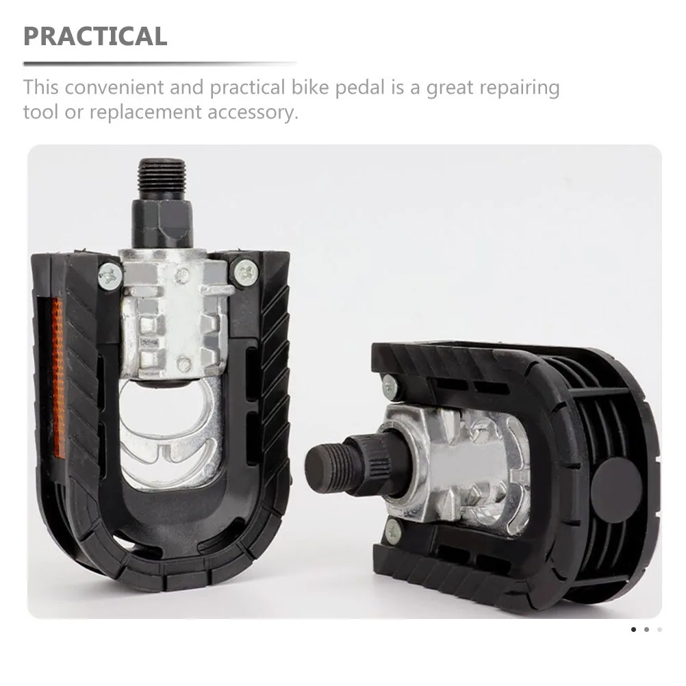 

1Pair Durable Nonslip Bike Pedals for Road Mountain Bikes Practical Design Easy to Install Replacement Accessory
