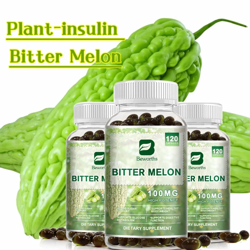 BEWORTHS Natural Organic Plant Insulin Bitter Melon Capsules for Blood Sugar Levels Health Metabolism and Digestive Health