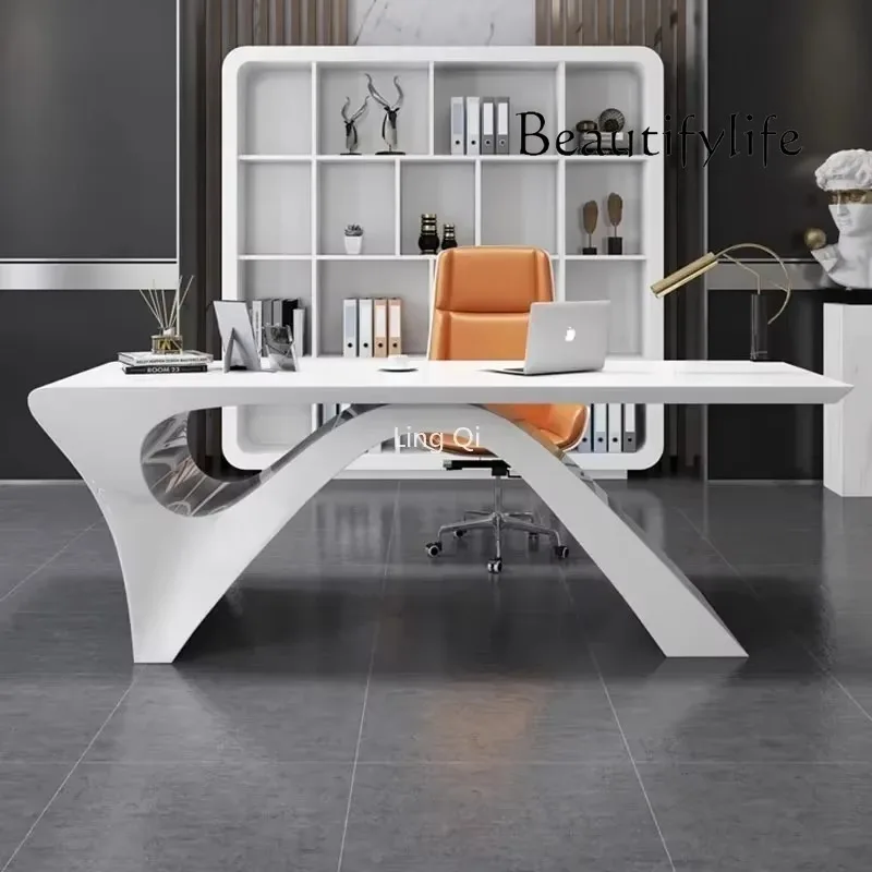 Hochwertiger Büroschreibtisch für Zuhause, weiße Sekretärin, kostenloser Versand, Computertische aus der Mitte des Jahrhunderts, einzigartige Aktenschränke, Büromöbel
