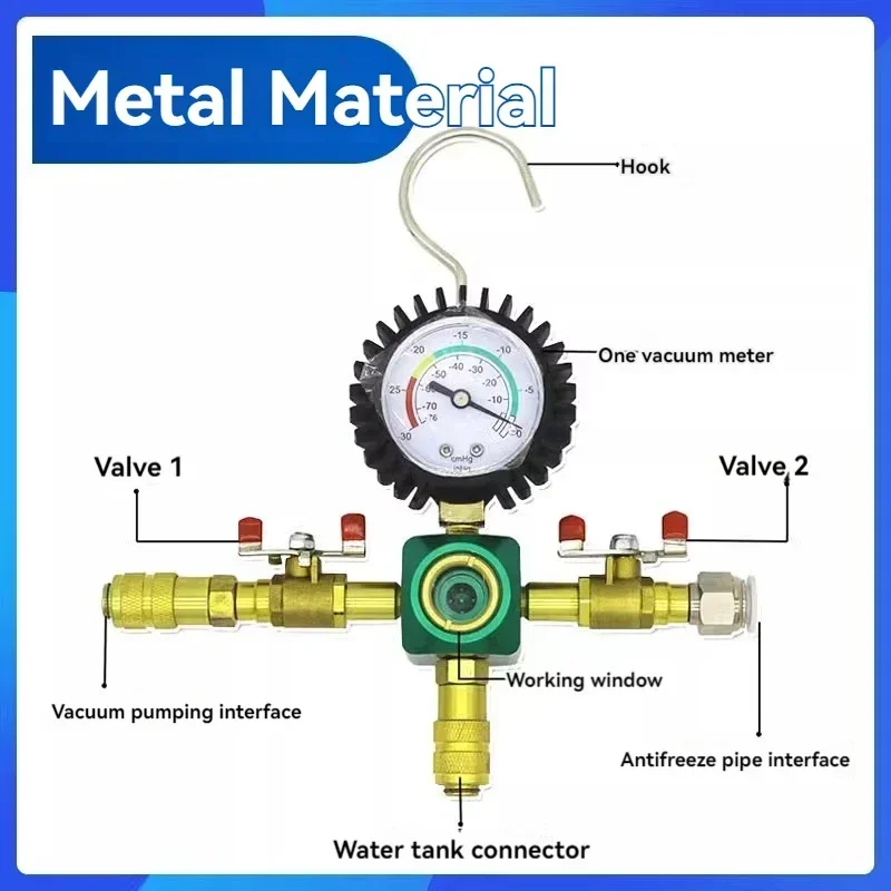 New Automobile Water Tank Pressure Leakage Test Instrument Tool Antifreeze Coolant Vacuum Filling Pressure Replacement