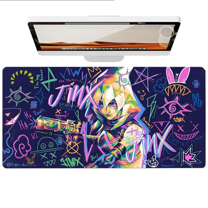 

Коврик для мыши из искусственной кожи с граффити для девочек, офисный настольный коврик, коврик для мыши, компьютерный коврик скорости, коврик для игрока, клавиатура для ноутбука, мультяшный коврик