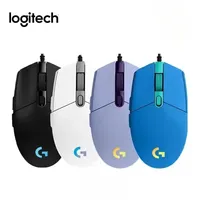 Logitech G102/G203 Lightsync Gaming Mouse Optical Tracking 8000DPI 16.8M Color LED Customizing 6 Buttons Wired Mouse