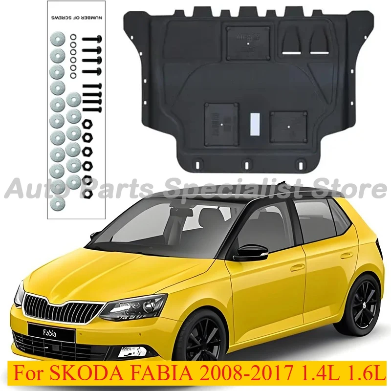 

High Quality Black Under Engine Guard Mudguard Splash Shield For SKODA FABIA 2008-2017 1.4L 1.6L