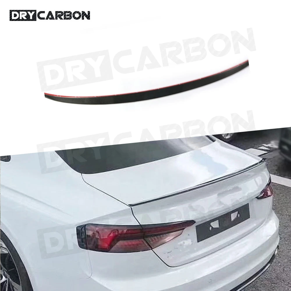 

Carbon Fiber Rear Bumper Lip Spoiler Wings For Audi A5 S5 Spoiler Trim Sticker 2017 2018 2019 Auto Decorations