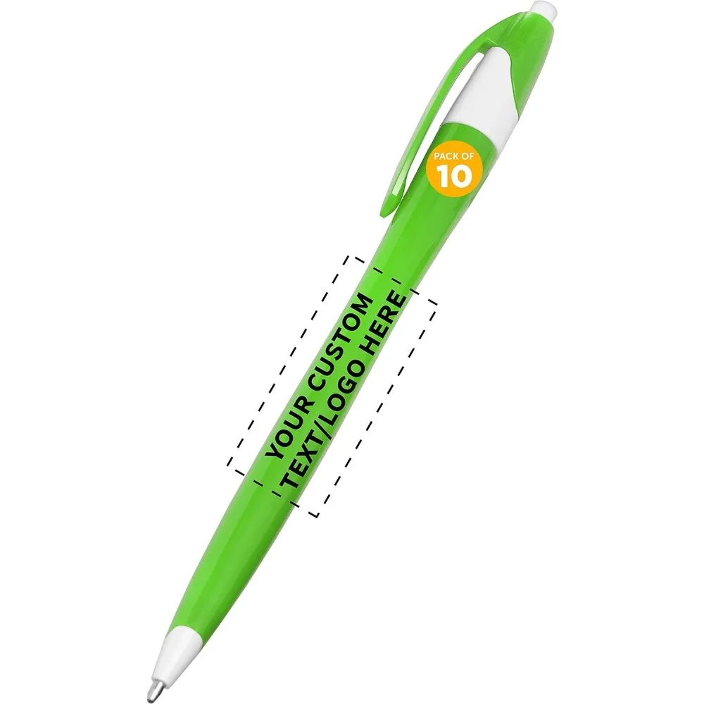 مجموعة أقلام بلاستيكية مخصصة بلونين مكونة من 50 قطعة مع تخصيص - حبر أسود، مثالية للمكاتب والمدارس والسفر #6