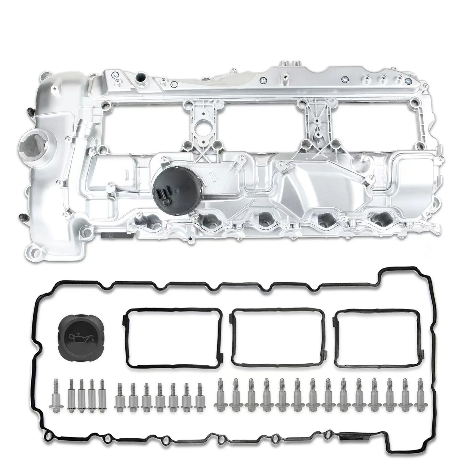 

Aluminum Valve Cover w/ Gasket for BMW 135i 335i 640i 740i X3 X5 N55 11127570292 for N55B30 335i 535i 640i 740i 3.0L