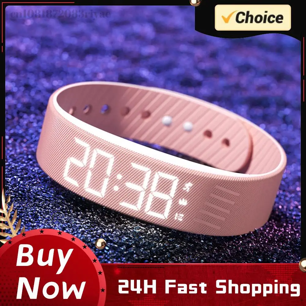 

Вибрационный будильник-браслет, водонепроницаемый, бесшумный, с шагомером для глубокого сна и студентов