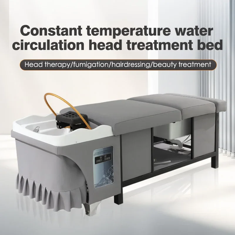 Keyunshi Constant Temp Head Treatment Bed, Multifunctional Salon Bed for Head Therapy, Fumigation & Hairdressing