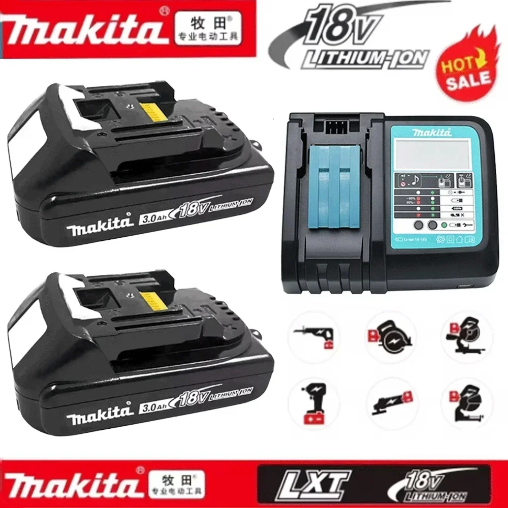 

For Makita BL1840B BL1850 battery Suitable for Pastoral Tool DTW700 100% Original Makita 18V 6.0Ah Rechargeable 3.0Ah Battery
