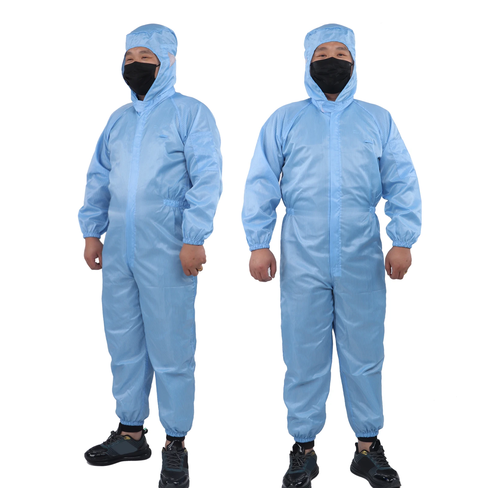 ZK30 Anti Static Protection Coverall Universal Workshop Cleaning Dustproof Clothes with Hood Blue S