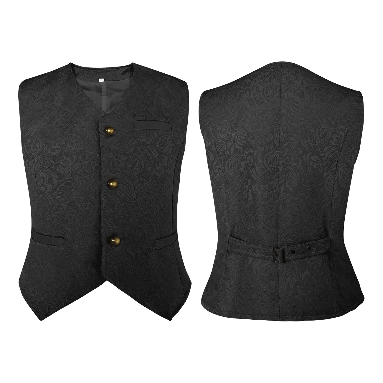 เสื้อผ้าผู้ชายใหม่ เสื้อผ้าสไตล์ยุคกลาง เสื้อกั๊กสั้นผู้ชายสไตล์เรโทร ชุดคอสตูมฮาโลวีน