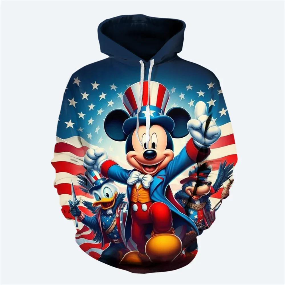 

New Cartoon Men's Hoodie 3D Printed Disney Mickey Mouse Pattern Sweatshirt Fashion Street Casual Style Sweater Men's Hoodie2025