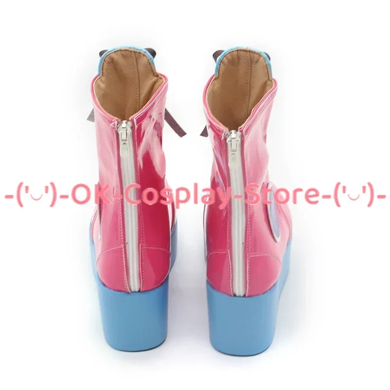 Game Project Sekai Otori Emu Cosplay Shoes PU Leather Shoes Halloween Carnival Boots Cosplay Prop Custom Made