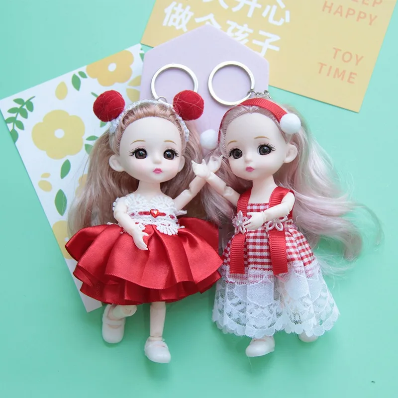 

16 см милый мини-брелок для куклы, изысканный кулон для куклы для девочек, модные аксессуары, подарок на день рождения для девочки, праздничный подарок.