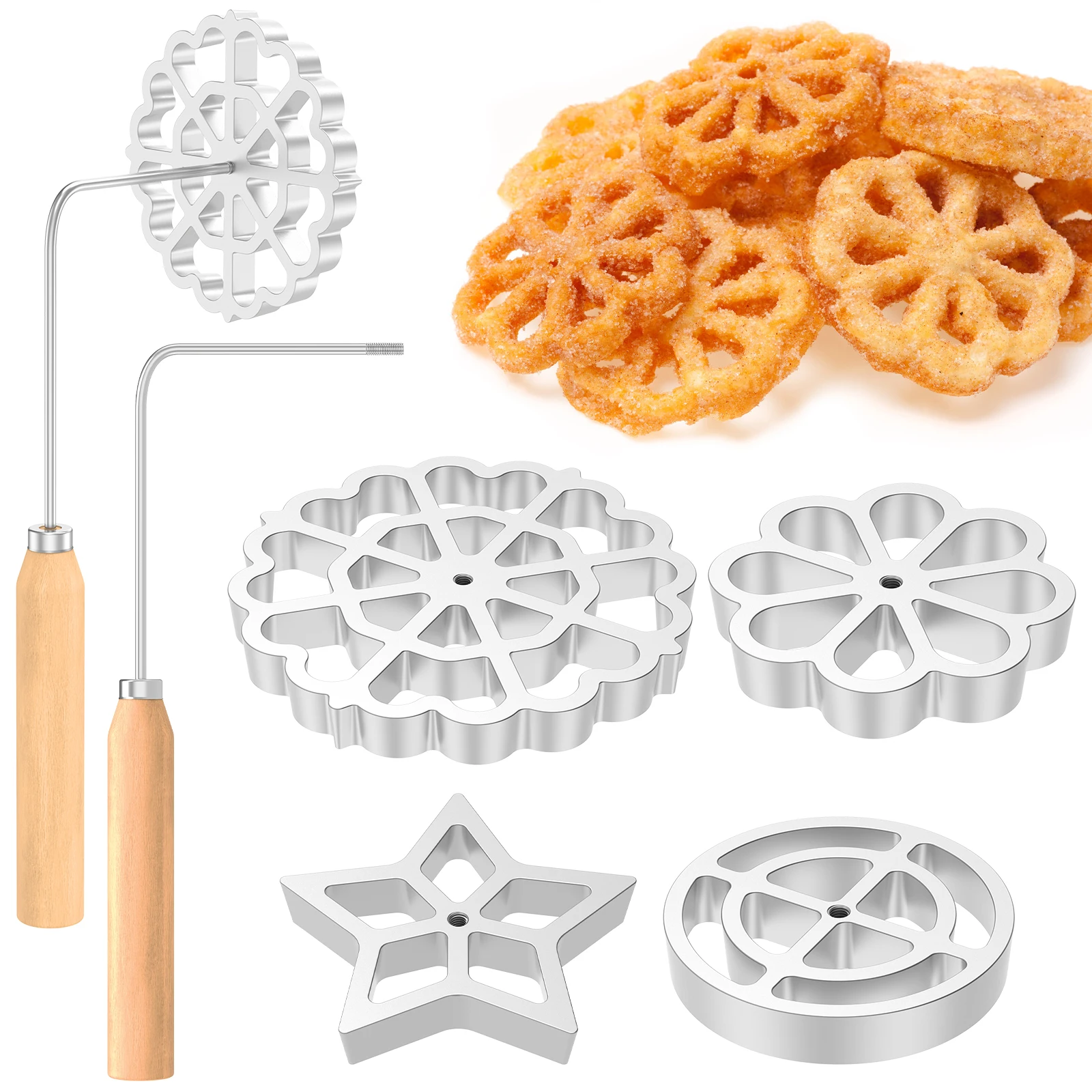 Cookie Maker Form Rosette Maker Formen Bunuelos Form Griff Gebäck Werkzeuge Achappam Cookie Maker Backen Kochen Küche Zubehör