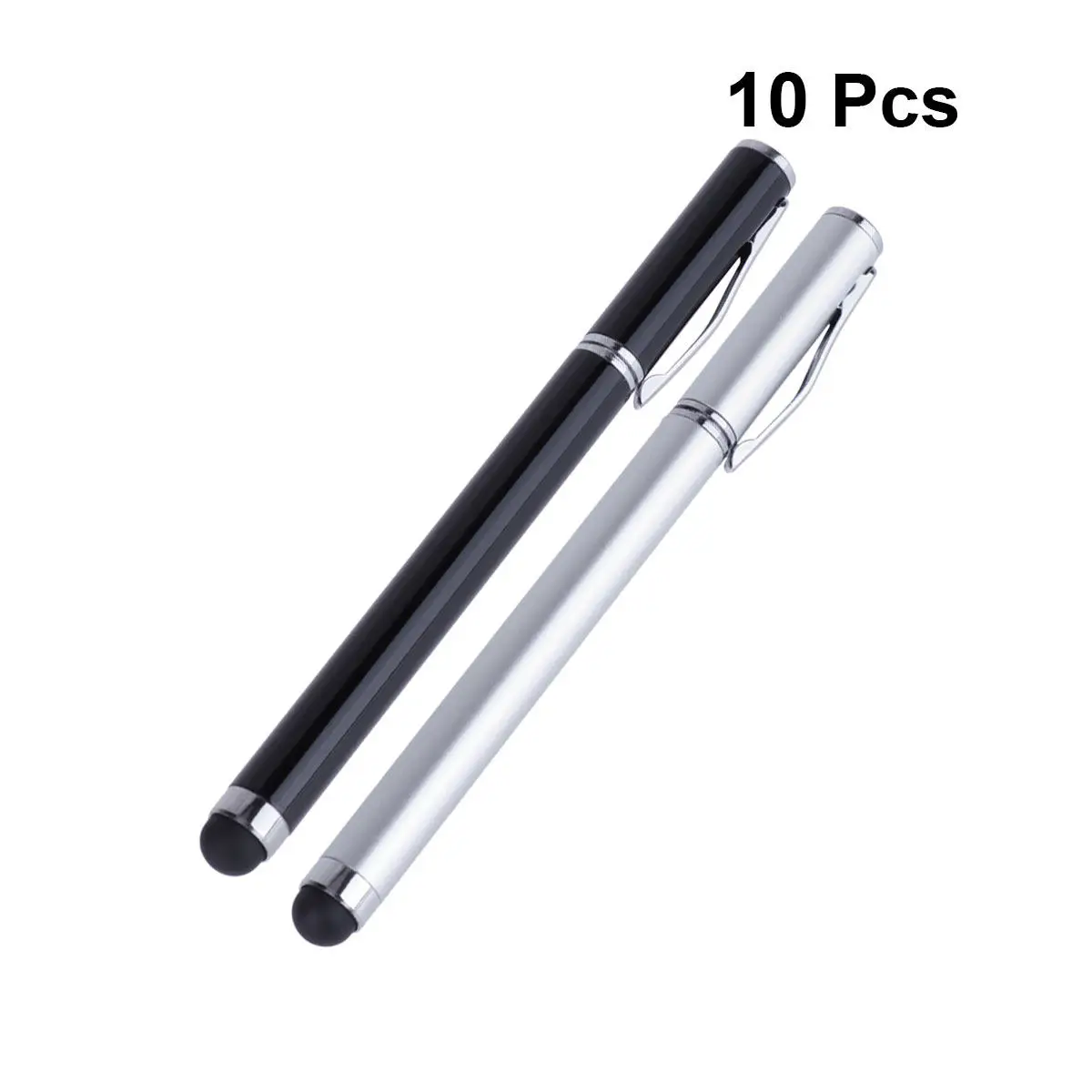 

10Pcs Capacitive Stylus Touch Screen Pen 2-in-1 Aluminum Ballpoint for Phone Tablet Quick Writing Drawing Note Taking