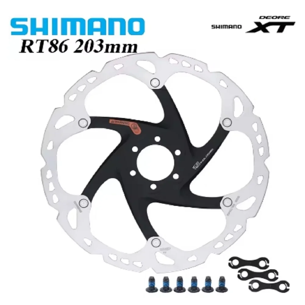 Shimano Deore XT RT86 เบรคแผ่นดิสก์ 6 Bolt Ice PointเทคโนโลยีMTB Mountainจักรยานแผ่นดิสก์ 160 มม.180 มม.203 มม.