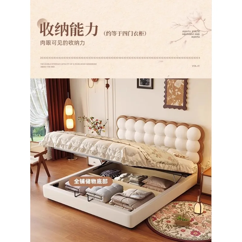 French cream wind biscuits creative children solid wood Internet celebrity leather second lying girl