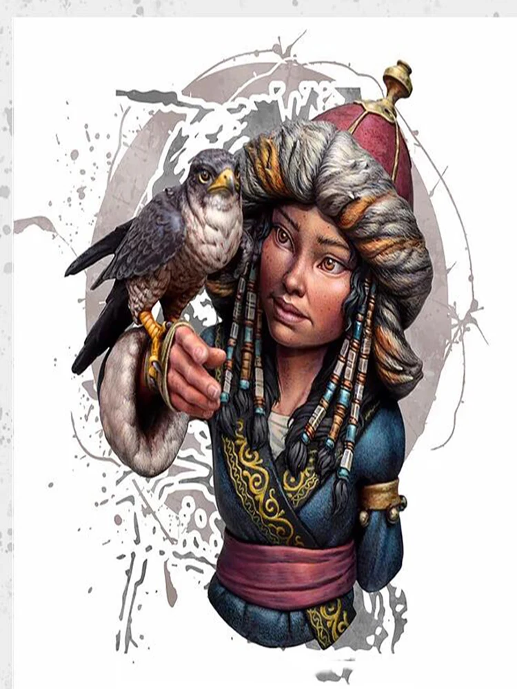 

Unassambled 1/10 ancient fantasy woman warrior bust Resin figure miniature model kits Unpainted