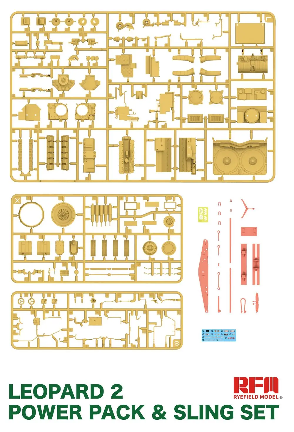 RyeField RM2050 1:35 scale German Modern Tank Engine And Boom Includes Etching And Decals