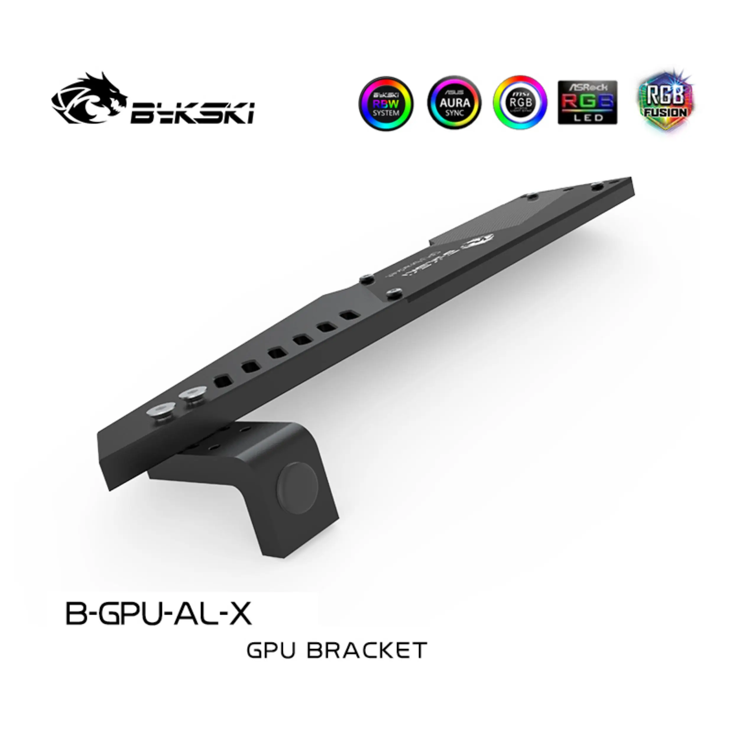 BYKSKI Graphics Card holder Bracket Support Sync Motherbaord 5V 3PIN A-RGB Computer DIY Acrylic Fix Graphics Card / B-GPU-AL-X
