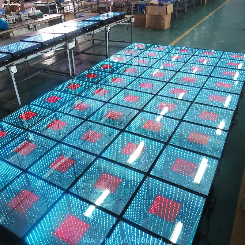 

Events Decoration Star Light up Tempered Glass Mirror Panel Led Dance Floor