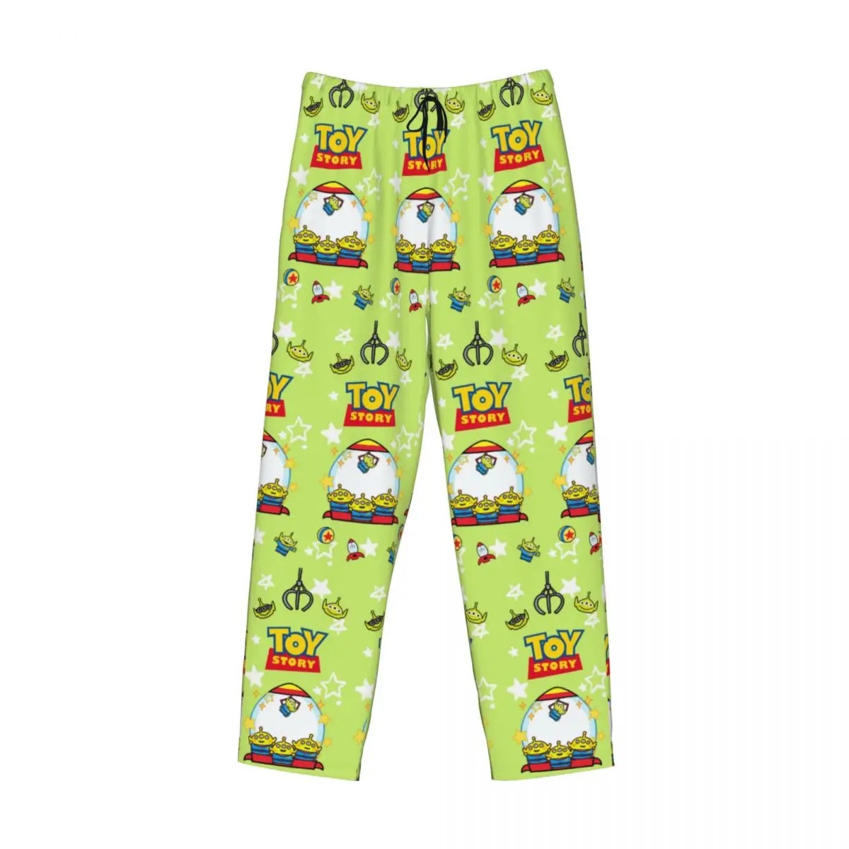 Custom Toy Story Aliens Cute Pajama Pants Sleepwear Men Elastic Waistband Comic Hot Sleep Lounge Bottoms with Pockets