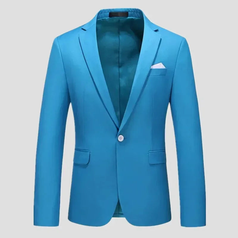 

2025 Spring Formal Suit Jackets Men New Single Button Slim Fit Business Blazers Formal Office Casual Slim Fit Blazer